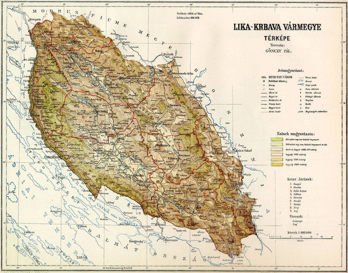 Karta Lika-Krbava 1755